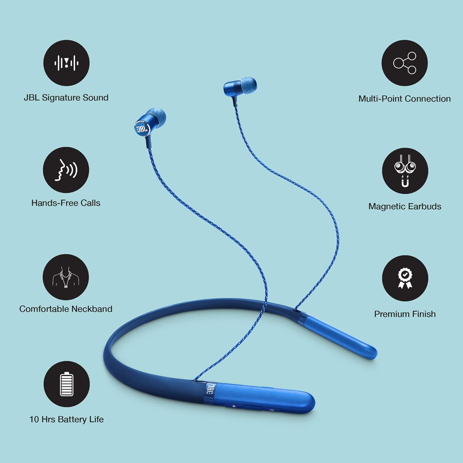 Buy JBL Live In Ear Bluetooth Earphone 200 Blue Online Croma